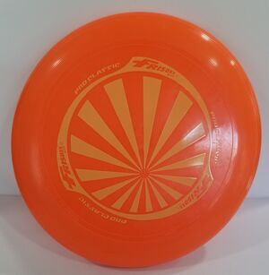 Vintage Wham-O Pro Classic Frisbee Orange Sunburst Flying Disc